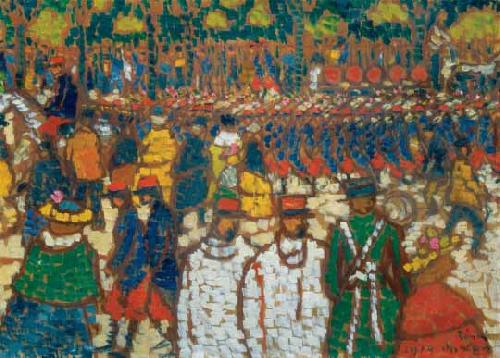 Jozsef Rippl-Ronai French Soldiers Marching China oil painting art